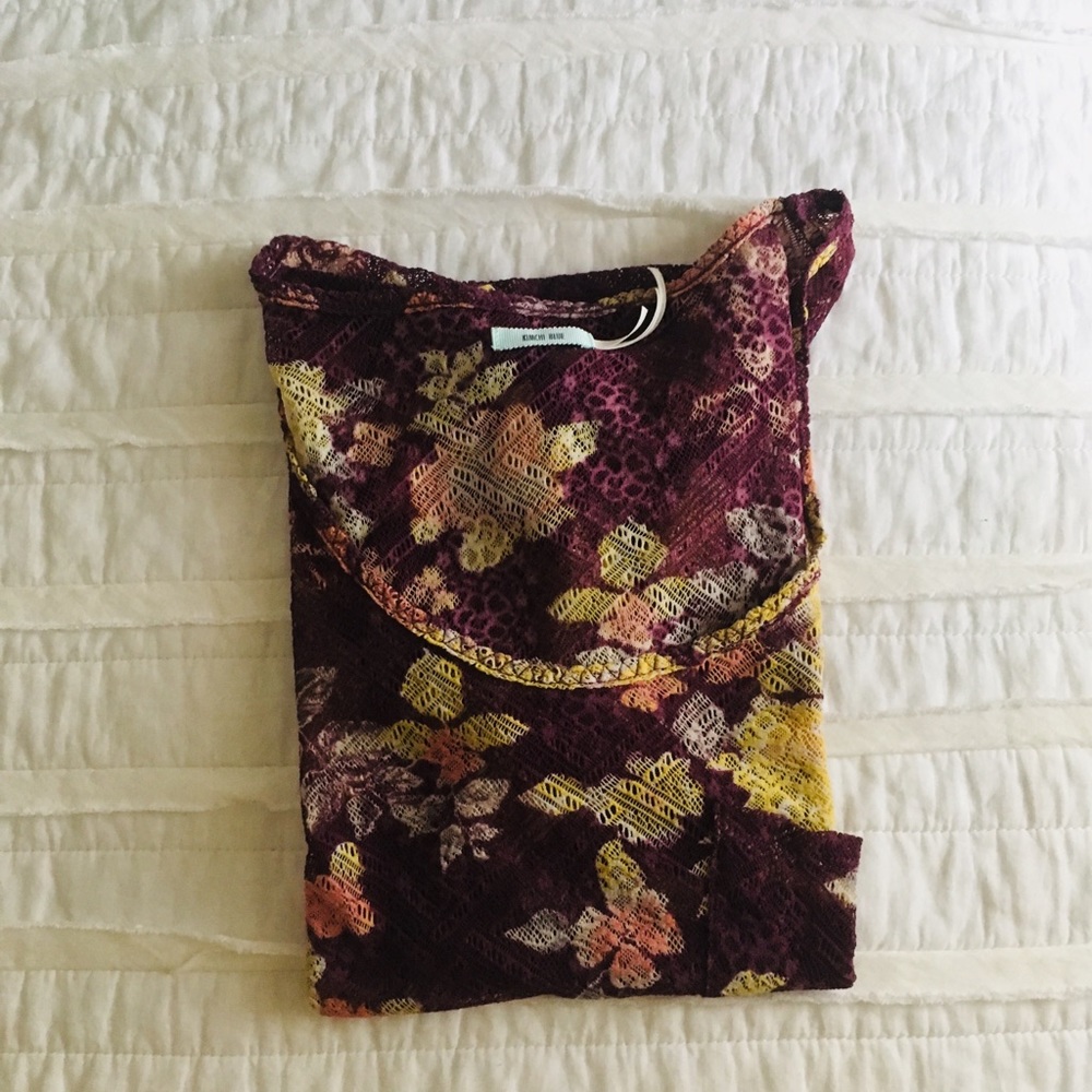 Urban Outfitters Kimchi Blue Floral Lace Shirt 5/$25